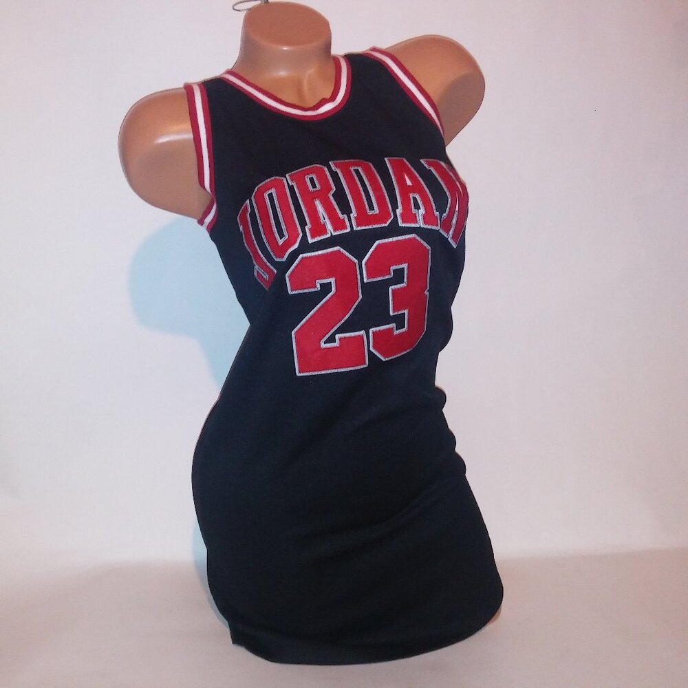 Jordan Girls Jersey Dress Black Red # 23 Sleeveless